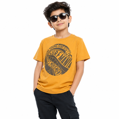 Short Sleeves Round Neck With Graphic Print T-Shirt- K-20