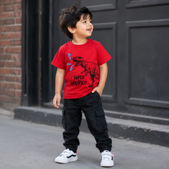 Half Sleeves Round Neck With Graphic Print T-Shirt- K-38