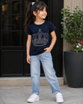 Black Studded Crown T-Shirt - K-40