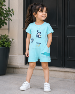 Baby Short Sleeves Romper With Shorts - K-41