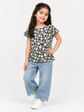 Half Sleeves Round Neck With Print T-Shirt- K-44