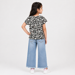 Half Sleeves Round Neck With Print T-Shirt- K-44