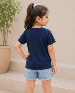 Short Sleeves Round Neck With Graphic Print T-Shirt- K-25