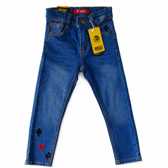 Denim Pant With Front Embroidery - K-9
