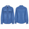 Long Sleeves Collar Shirt With Two Chest Pocket