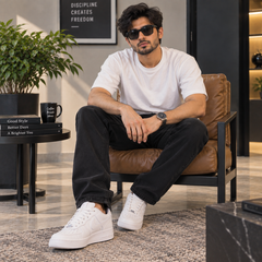 Jet Black Slim Fit Stretch Jeans - M-154