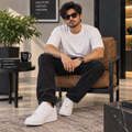 Jet Black Slim Fit Stretch Jeans - M-154
