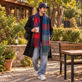 Wool Check Muffler - R-8