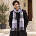 Check Wool Muffler Light and Soft - R-14
