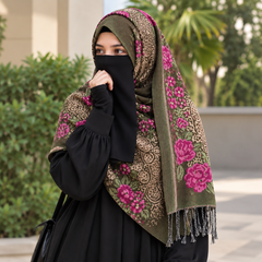 Wool Blended Soft Acrylic Wool Stole - R-22