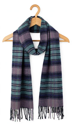 Check Wool Muffler Light and Soft - R-29
