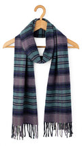 Check Wool Muffler Light and Soft - R-29