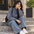 Mock Turtle Neck Sweater / High Neck -W-153