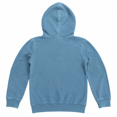 Dusty Green Garment  Zipper Hoodie with Elbow Patch With Cangro Pocket - K-201