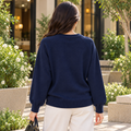 Full long sleeves, loose / batwing style ruffle lace design With 3 Button -W-194