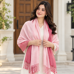 Pink Dual Shade Pashmina Stole -R-62