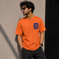 Short Sleeves Crew Neck With Bold Navy Logo On The Chest - M-50