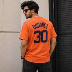 Short Sleeves Crew Neck With Bold Navy Logo On The Chest - M-50