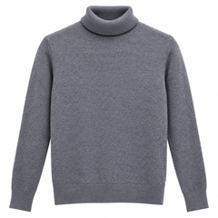 Plain, High Neck, Full Sleeves Ribed Hem &Cuff - W -185
