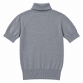Short Sleeves Plain, High Neck,   - W -174