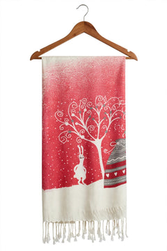 Wool Printed Stole Soft Light Weight - R-24