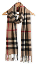 Check Wool Muffler Light and Soft - R-28