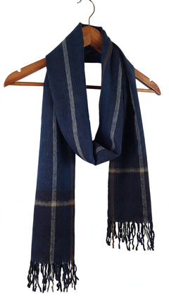Check Wool Muffler Light and Soft - R-32