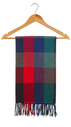 Wool Check Muffler - R-8
