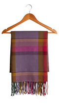 Earthy Check Tassel Muffler - R-3