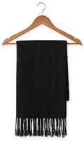 Black Solid Wool Muffler - R-4