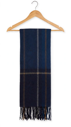 Check Wool Muffler Light and Soft - R-32