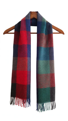 Wool Check Muffler - R-8