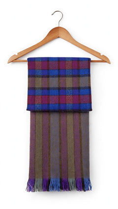 Check Wool Muffler Light and Soft - R-18
