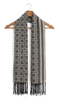 Grey Chain Design - Premium Wool Blend -R-44