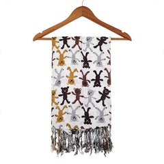 Girls Teddy Bear Printed Stole-R-57