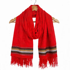Red Color with Heavy Embroidered Border - R-66