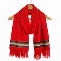 Red Color with Heavy Embroidered Border - R-66