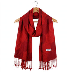 Ladies Winter Pashmina Stoler- Red Circle Design - R-64