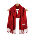 Ladies Winter Pashmina Stoler- Red Circle Design - R-64