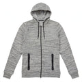 Men's Grey Marl Zipper Hoodie - Premium Fleecewith Side Zipper Pockets - M-173