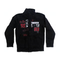 Graphic Mock Neck Zipper Jacket With Cangro Pocket - K-197