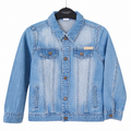 Light Blue Denim Jacket - Ice Wash 4 Pockets (2 Chest + 2 Front) - K-203