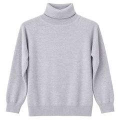 Plain, High Neck, Full Sleeves Ribed Hem &Cuff - W -186