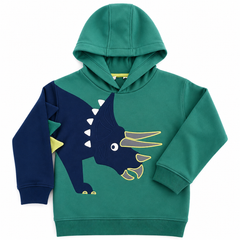 Long Sleeves Hoodie With Dinosaur Graphic Print