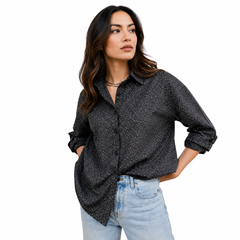 Long Sleeves Mock Style Collar Shirt