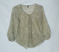 Long sleeves v-neck line gathered cuffsL..