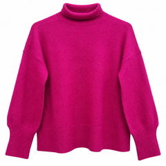 Mock Turtle Neck Sweater / High Neck -W-152