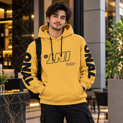 Pullover Hoodie with Kangaroo Pocket + Drawstring Hood-M-176