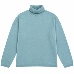 Women's Premium Ribbed Hem High Neck Sweater -W-175