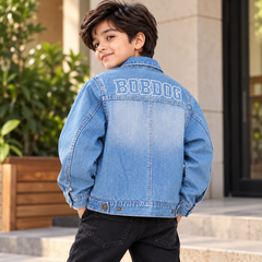 Light Blue Denim Jacket - Ice Wash 4 Pockets (2 Chest + 2 Front) - K-203